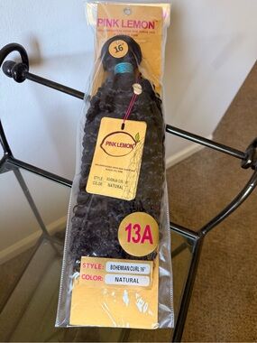 Pink Lemon Bohemian Curl 16" Hair Bundle - Natural